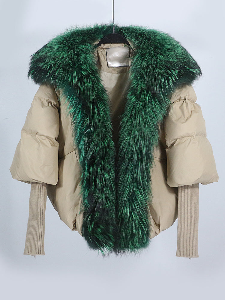 Lose Natürliche Echt Fox Pelz Kragen Mantel Dicke Neue Europäische Mode Weiße Ente Unten Jacke Winter Frauen Warme Luxus Oberbekleidung