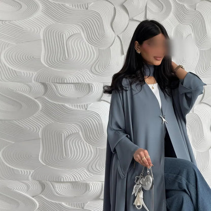 Muslim Dress Women Kimono Cardigan Dubai Open Abaya Turkey Kaftan Eid Djellaba Islam Clothing Robe Kebaya Caftan Marocain Femme.