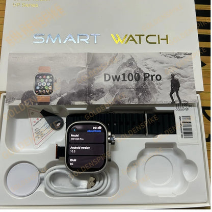DW100 Pro Android Smartwatch Fingerprint Unlock Control Smart Watch 256GB ROM Free Download App WIFI GPS Camera 2.29inch Amoled.