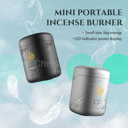 ChuHan Arabic Electric Aroma Diffuser Comb And Car Incense Burner 2 in 1 Rechargeable Portable USB Type C Environment Aromatizer