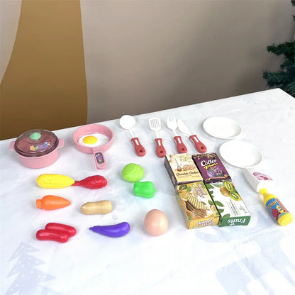 Simulated Kitchen Toys Kitchenware Lighting and Sounds Cooking Game Set Children Fun Educational Toy Educational Toys Boys Girls.