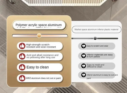 2PCS Badezimmer Acryl Regale Küche Lagerung Organizer Shampoo Regal Dusche Regal Bad Zubehör Kein Bohrer Lagerung Regal