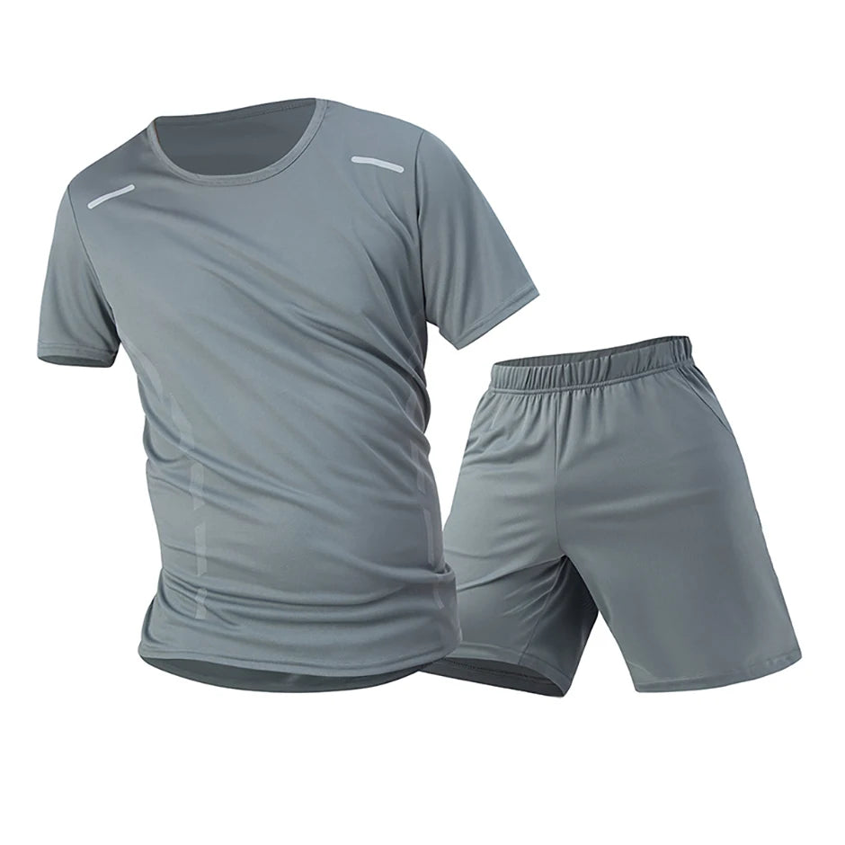 1/2/4 Piece Men's Quick Drying Sports Suit Casual Breathable Short Sleeved T-shirt Pocket Versatile Shorts For Teenagers To Wear.