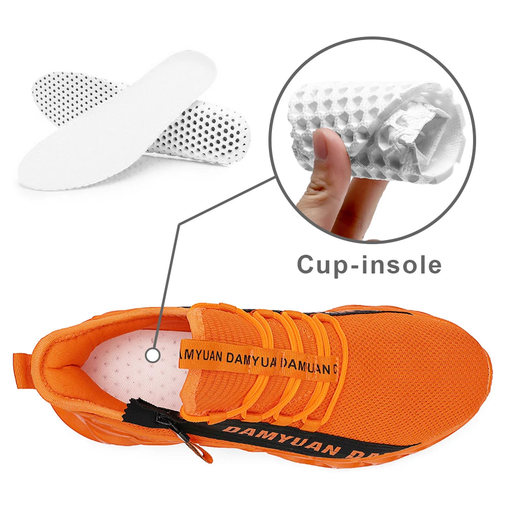 New Spring and Autumn Soft soled Running Men's Mesh Breathable Casual  Sports Shoes Men's Trendy Shoes Lightweight  Sneaker