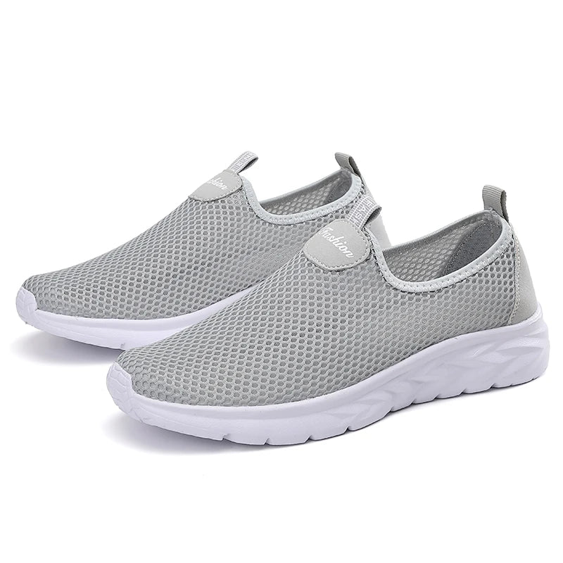 YRZL Sneakers Men Summer Casual Shoes Men Mesh Breathable Outdoor Non Slip Sports Shoes Slip on Loafers for Men Pius Size 39-46.