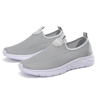 YRZL Sneakers Men Summer Casual Shoes Men Mesh Breathable Outdoor Non Slip Sports Shoes Slip on Loafers for Men Pius Size 39-46.