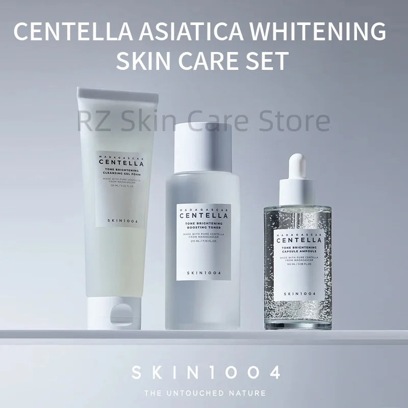 SKIN1004 Madagascar Centella Skincare Whitening 3Pcs/Set Brightening Serum Cleansing Gel Foam Toner Korean Skin Care Products.