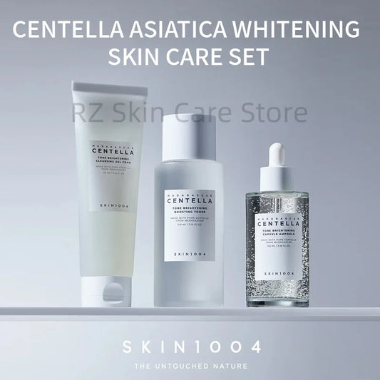 SKIN1004 Madagascar Centella Skincare Whitening 3Pcs/Set Brightening Serum Cleansing Gel Foam Toner Korean Skin Care Products.