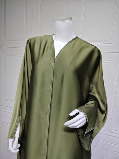 Ramadan Satin Open Kimono Abaya Dubai Luxury 2025 Muslim Kaftan Dress Abayas Women Islam Clothing Robe Femme Musulmane Kebaya
