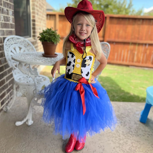 Woody Jessie Toy Story Cowboy Performance Kostüm Sets Mädchen Cartoon Tutu Kleid Kinder Disney Cosplay Karneval Party Kleidung