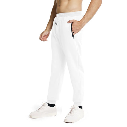 New Sweatpants Side Zipper Pockets Men Joggers Track Pants Elastic Waist Sport Casual Trousers Baggy Fitness Gym Clothing.