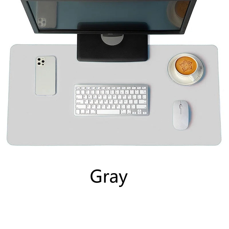 Portable Mouse pad large Gaming Waterproof Non-slip PU Leather Suede Desk Mat Computer Keyboard desk pad Mats white mousepad.