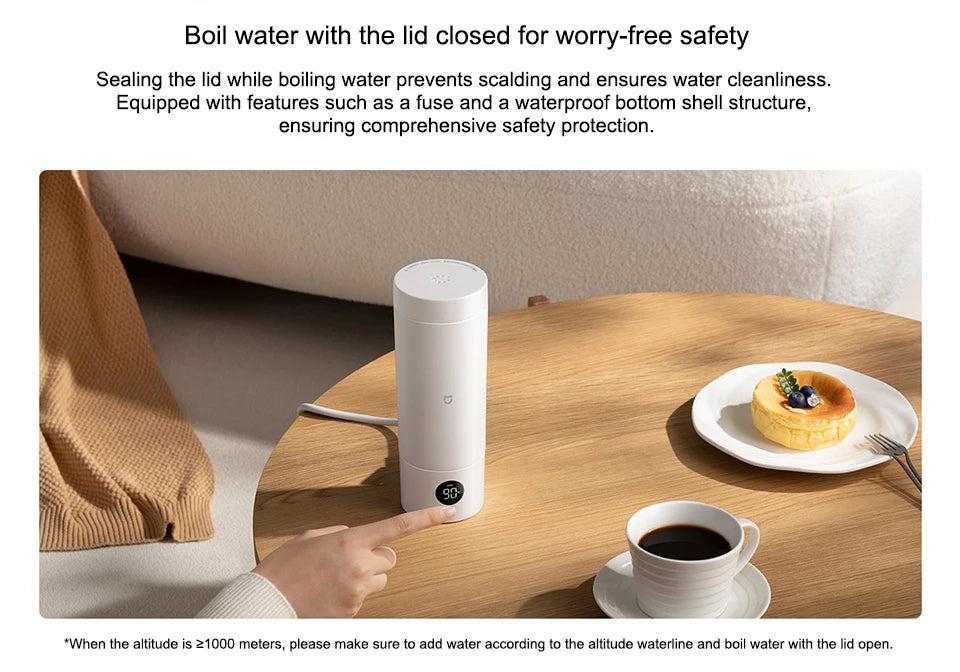 NEW XIAOMI Mijia Portable Electric Kettle 2 Thermos Cup Fast Water Boiler 350ml Smart Temperature Insulated Kettle Travel - CN.
