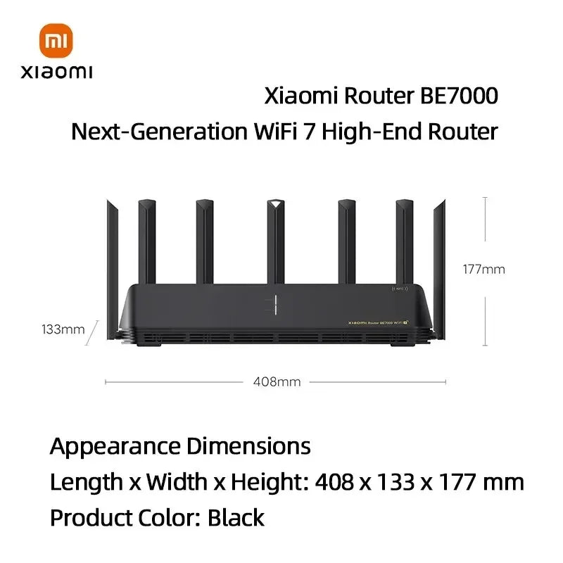 Original Xiaomi Mi Router BE7000 Tri-Band WiFi Repeater VPN 1GB Mesh USB 3.0 IPTV 4 X 2.5G Ethernet Ports Modem Signal Amplifier.