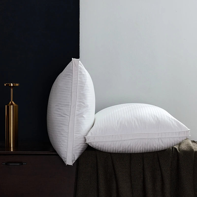 100% Goose Down Pillows Neck Pillows for Sleeping Bed Pillow 100% Cotton Cover with Goose Donw 1pc Hotel Collection Soft Comfort.