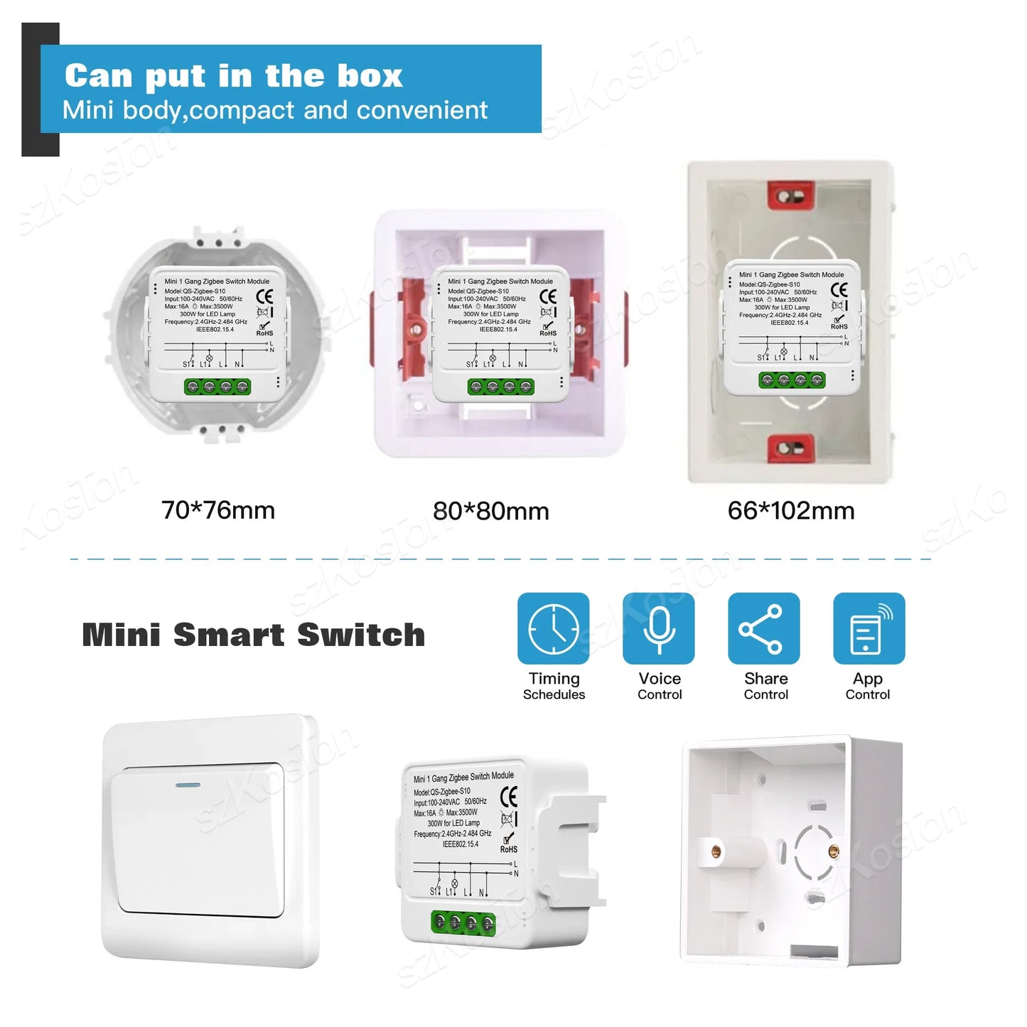 1/2/3 Gang Tuya ZigBee Smart Switch Modul Benötigt Neutralleiter Smart Life App Automatisierung DIY Breaker Funktioniert mit Alexa Google Home.