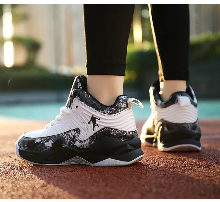 Basketball Shoes for Kids Sneakers New Boys Brand Thick Sole Non-slip Children Sports Shoes Child Boy Basket Trainer Shoes