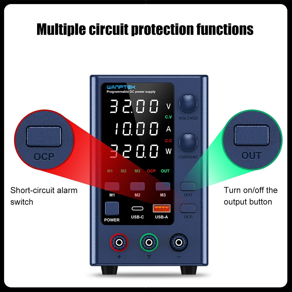 NANKADF DC laboratory power supply 30V 10A bench power supply encoder regulates voltage and current Dual input voltage 220V/110V