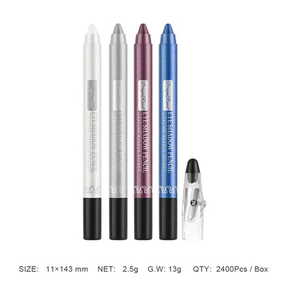 12Colors Glitter Eyeshadow Pen Long Lasting Matte Eye Shadow Palette Shiny Highlighter Silver Purple Eyeliner Pencil Cosmetics.