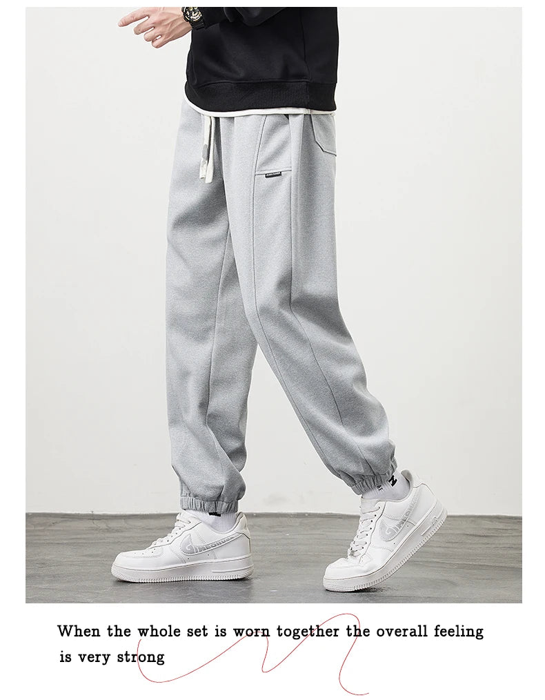 Winter Pants Men Stretch Fleece-lined Jogger Trouser Male Thick Warm Sport Large Size Big Plus 7XL Work Sportswear Sweatpant 8XL.