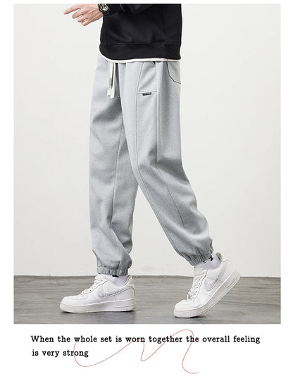 Winter Pants Men Stretch Fleece-lined Jogger Trouser Male Thick Warm Sport Large Size Big Plus 7XL Work Sportswear Sweatpant 8XL.