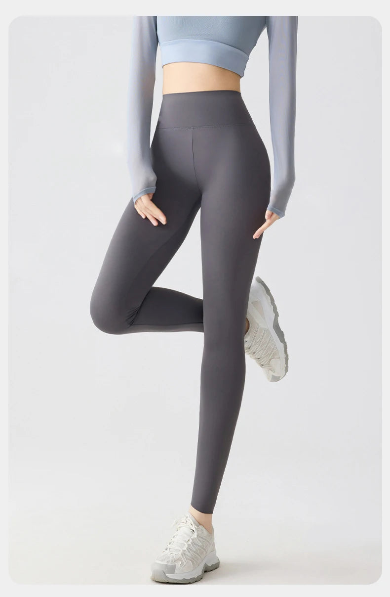 BIVIGAOS Spring Summer Multi Colored Thin Casual Fashion Sharkskin Leggings Women High Waist Tight Sport Cycling Fitness Legging