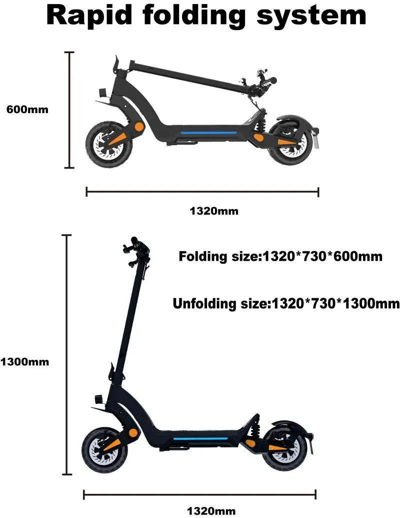 DriveTron DT06 E-Scooter 1900W Peak Power 60V18.2AH Battery 11*11‘’ Fat Tire Adult Electric Scooter.