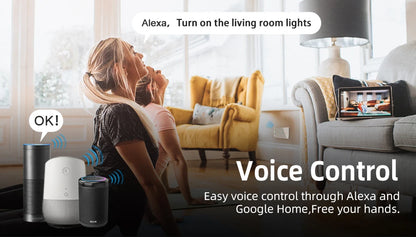 SRAN Smart Switch mit Wandsteckdose 16A EU, Tuya Smart Life Home Touch Sensor WiFi Lichtschalter Weiß.