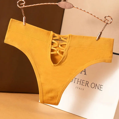 Women's Sexy Panty Seamless Thong Female Intimate Clothes Low Rise Comfort Underwear Lady's Soft Underwear Solid Color Lingerie.