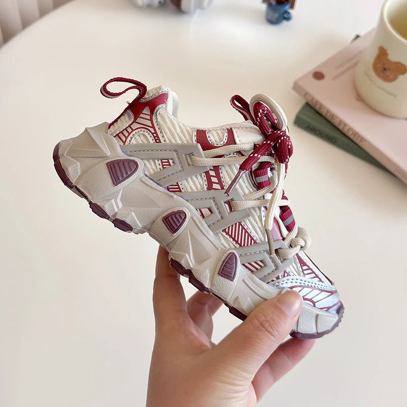 Kids Sneakers for Girls 2025 New Toddlers Causal Shoes Spring Autumn Chunky Versatile Children School Basketball Shoes Non-slip