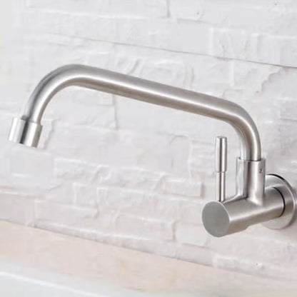 Kitchen Faucet Stainless Steel Wall mounted Single Cold Water Faucet Lower Curve Faucet Wall Sink Water Tap Premium Quality