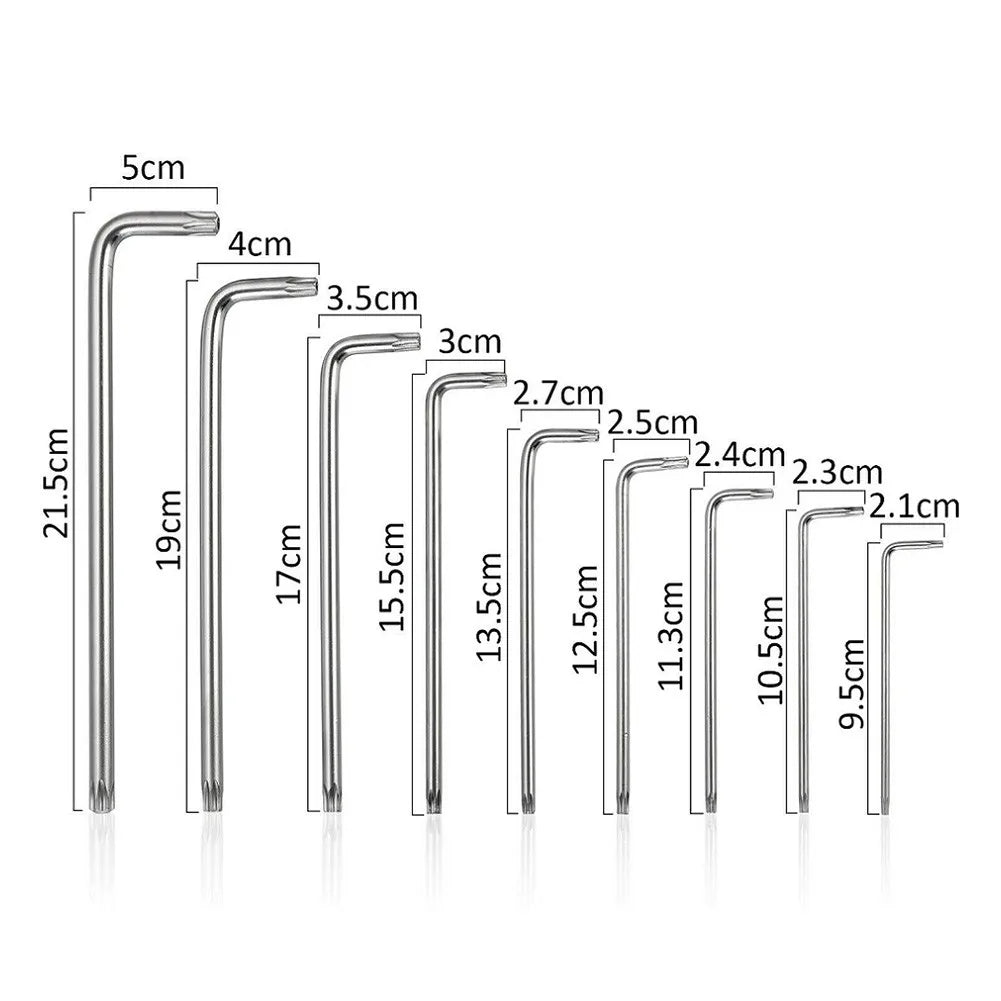 9 stücke L-Typ Doppel-Ende-Schraubendreher Inbusschlüssel Set Schlüssel Torx Spanner 9 Größen Für Auto Mechanische Reparatur hand Werkzeuge