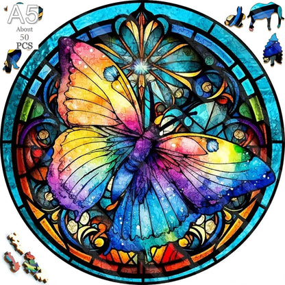 Deer in The Forest Wooden Puzzle Unique Shape Animal Puzzle Adult Relaxation Gift Exquisite Boxed Set with Decorative Artworks