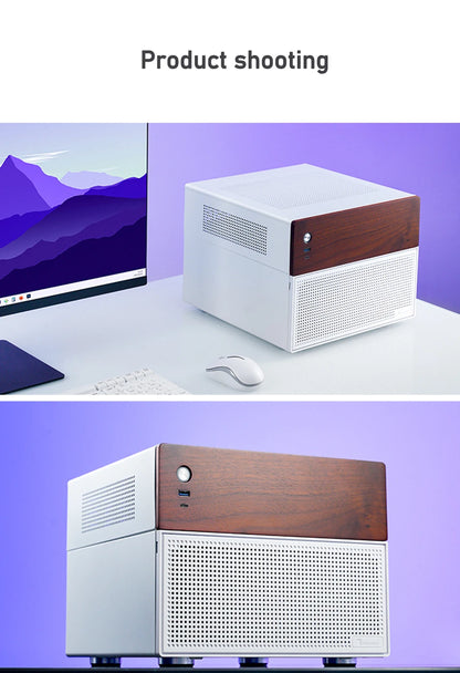 JONSBO N4 NAS Mini Case ITX/M-ATX Motherboard SFX Power 6 Large and 2 Small Hard Disk Bit Home Office Server PC Chassis