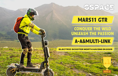 GSPACE MARS11 GTR Electric Scooter 2000*2W Motor 72V45Ah Battery Escooter  11 inch City tires E-Scooter.