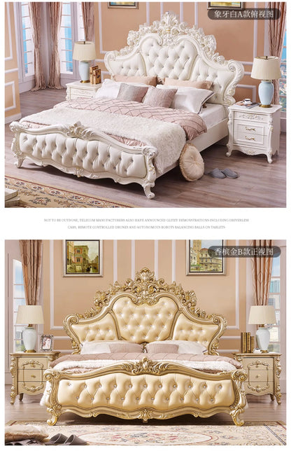 Gold Luxus gestepptes Doppelbett Holz Vintage weiche Einzelkopfteile Doppelbett Erwachsene Zuhause Camas De Dormitorio Möbel