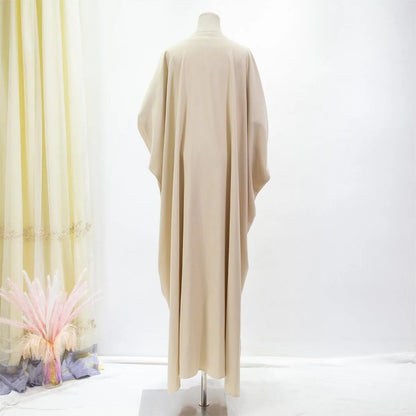 Offene Front Abaya Langarm solide Muslime aus Kaftan lose Maxi Länge Kleid Frauen Jilbabs Cardigan Mantel Damen bekleidung.