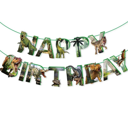 Dinosaurier Dekoration Party Supplies Glas Maske Kuchen Topper Banner PVC Stroh Papa Kreis Geschenktüten Dinosaurier Tier Gefälligkeiten Liefert.