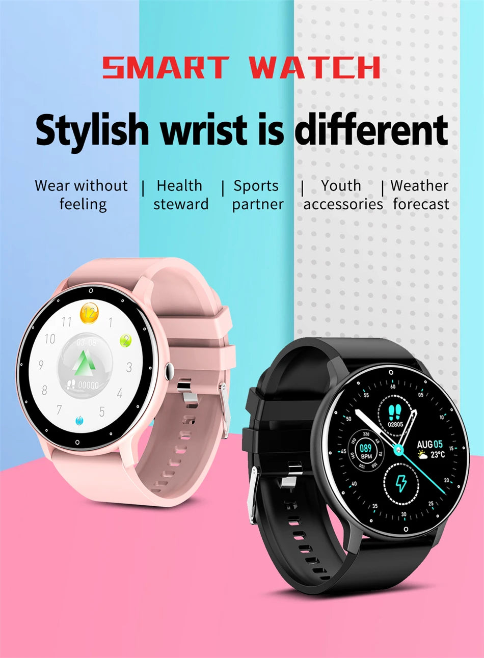 LIGE Smart Watch Men Women Full Touch Screen Sport Fitness Watch Man IP67 Waterproof Bluetooth For Android IOS Smartwatch Men.