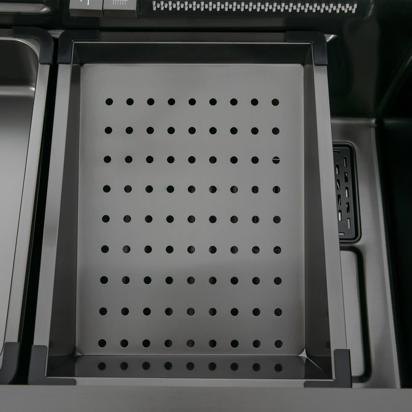 75 * 46 cm Edelstahl-Wasserfall-Küchenspüle mit ausziehbarem Wasserhahn, Seifenspender, Tassenwascher