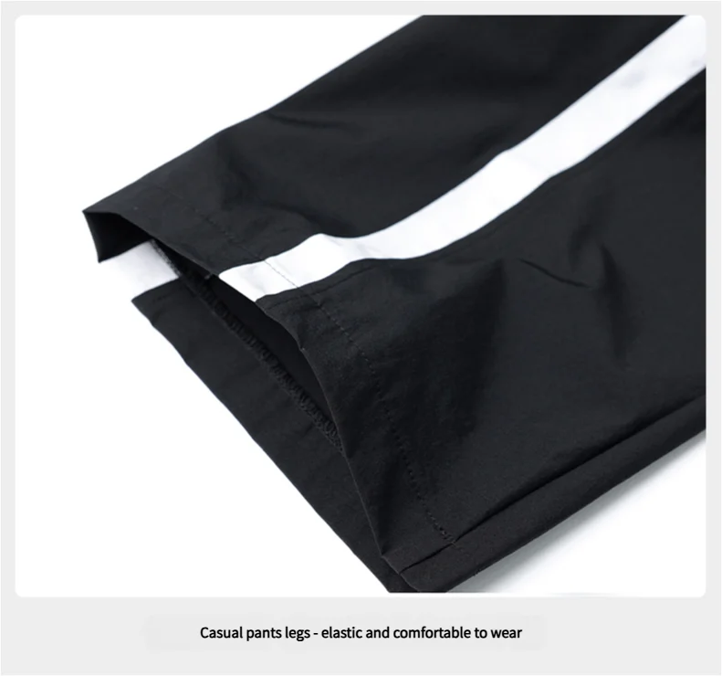 2025 Summer Ice Silk Casual Pants Boys Casual Peplum Pants Handsome Straight Colorblocking Sports Pants