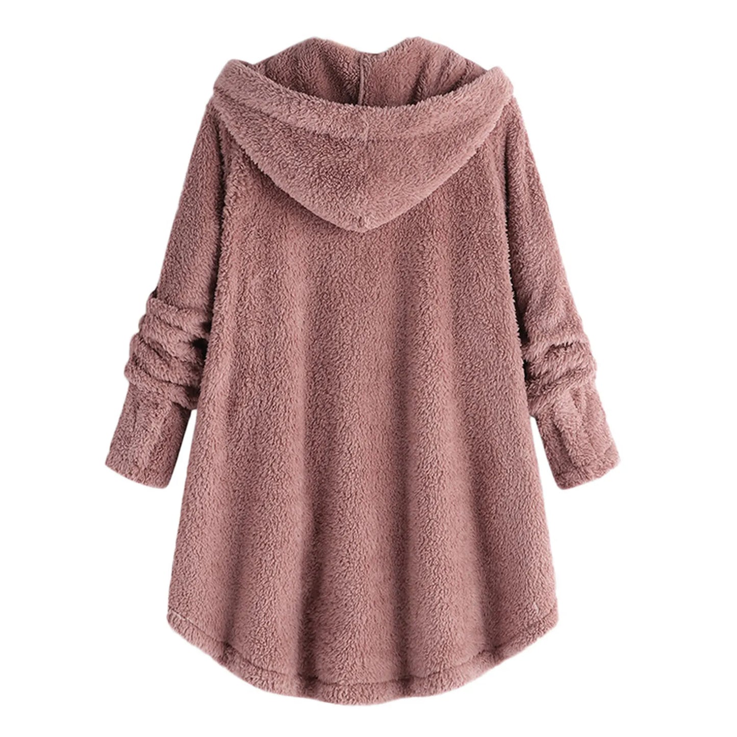 Herbst Wintermantel Frauen warme Teddybär Mantel Woll jacke weibliche Plüsch mantel Kapuzen jacke neue Damen mäntel einfarbige Jacke