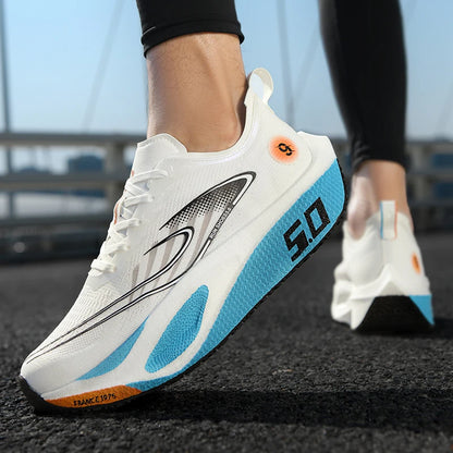 Men's Sports Shoes Cushioning Non-Slip Flat Wear Resistant Sneakers Mesh Breathable Platform Soft Running Shoes for Man.