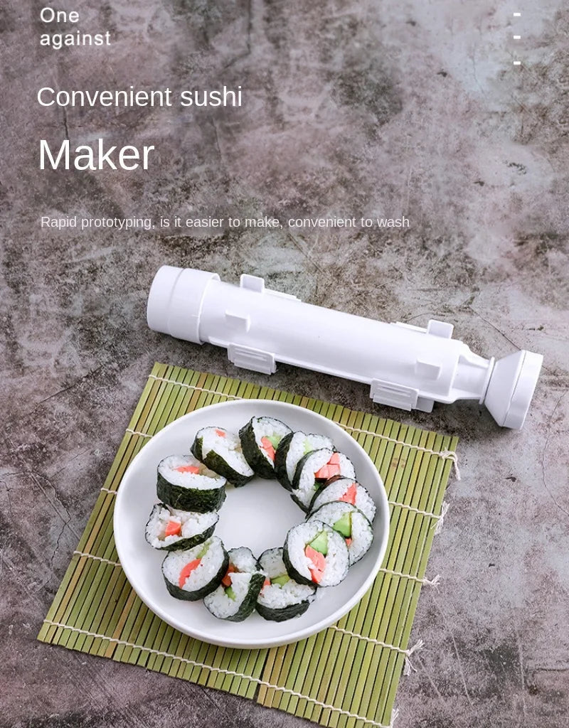 DIY Cylinder Sushi Making Machine Quick Sushi Bazooka Japanese Rolled Rice Meat Mold Rice Ball Mold  Kitchen Bento Accessories.