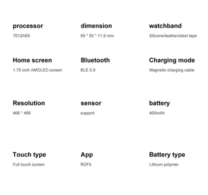 2025 New Originl Watch G5 PlUS Smart Watch 1.75" HD AMOLED Screen GPS track Heart Rate Bluetooth Call Compass Smartwatch for Men