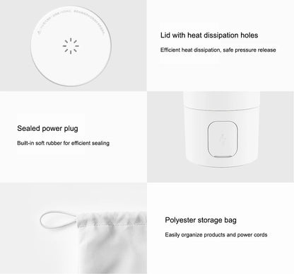 NEW XIAOMI Mijia Portable Electric Kettle 2 Thermos Cup Fast Water Boiler 350ml Smart Temperature Insulated Kettle Travel - CN.