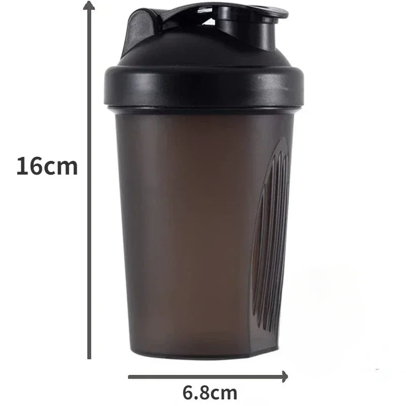 400ML Shaker Bottle with Stainless Ball BPA Free Plastic Protein Shakes Leakproof for Powder Workout Gym Sport.