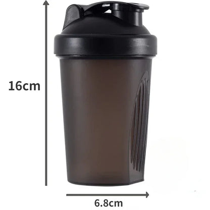 400ML Shaker Bottle with Stainless Ball BPA Free Plastic Protein Shakes Leakproof for Powder Workout Gym Sport.