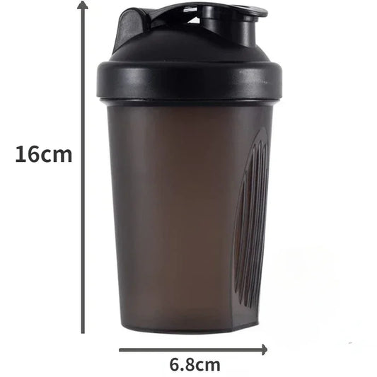 400ML Shaker Bottle with Stainless Ball BPA Free Plastic Protein Shakes Leakproof for Powder Workout Gym Sport.