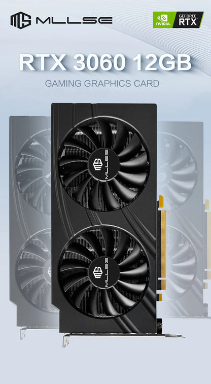 MLLSE RTX 3060 12GB Graphics Card GDDR6 192Bit PCI Express 4.0 ×16 8Pin NVIDIA GPU Rtx 3060 Gaming Video Card Placa De Video.